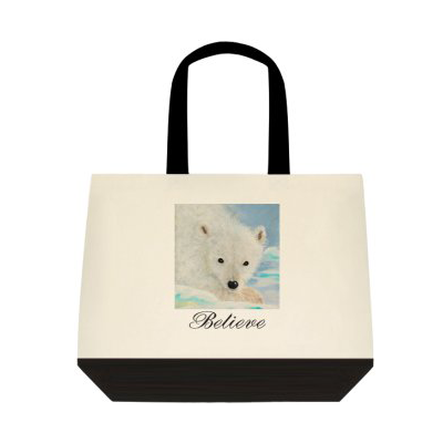 Baby Polar Bear Cotton tote Bag